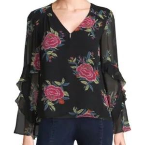 Nanette Lepore "Margarita" floral top.